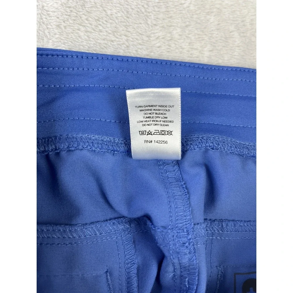 FIGS Axim Cargo Scrub Pants Men XS Blue Technical Collection Drawstring Medical